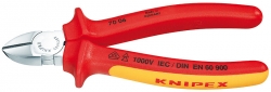 Boční štípací kleště chromované VDE 125mm   Knipex 7006125 